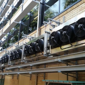 air cooled condensor on spring mounts